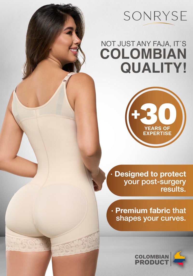 Sonryse Stage 2 faja Tummy Tuck Compression Garment | Faja Body Shaper Shapewear for Women | Fajas Colombianas Moldeadoras Beige S - Image 2